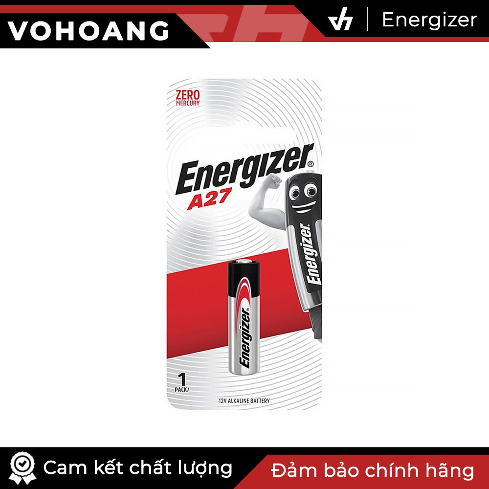 Pin Energizer A27 Alkaline - Pin cửa cuốn, cửa cổng, khóa điều khiển từ xa