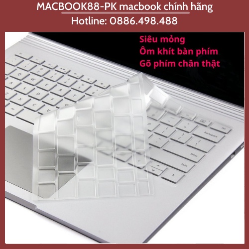 Phủ bàn phím trong suốt Surface Pro 4/5/6/7, Surface Book, Surface Laptop , Surface Laptop Go (đủ dòng )