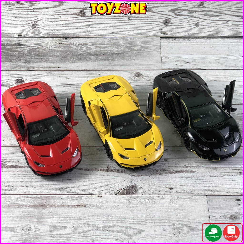 Mô Hình Siêu Xe Lamborghini LP770 tỉ lệ 1:24 Hãng CheZhi Chất Liệu Hợp Kim, Âm Thanh Khởi Động Sống Động