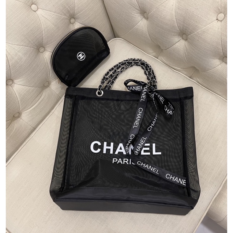 Túi lưới Chanel vip gift ( Hàng thật tự chụp 100%)