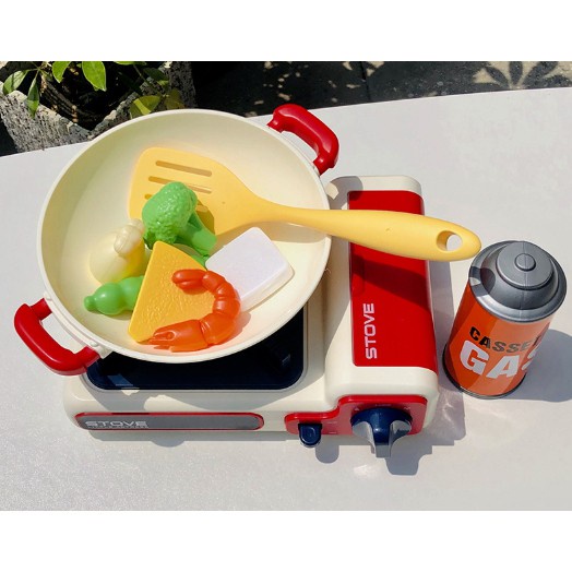 Bộ Đồ Chơi Bếp Gas Nấu Ăn Mô Phỏng Cho Bé