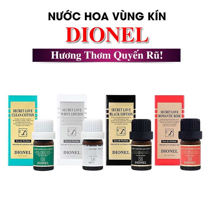 Combo Nước Hoa Vùng Kín Dionel (Chai 5ml) – Cân Bằng PH & Khử Mùi Cực Hiệu Quả. Chính Hãng Hàn Quốc