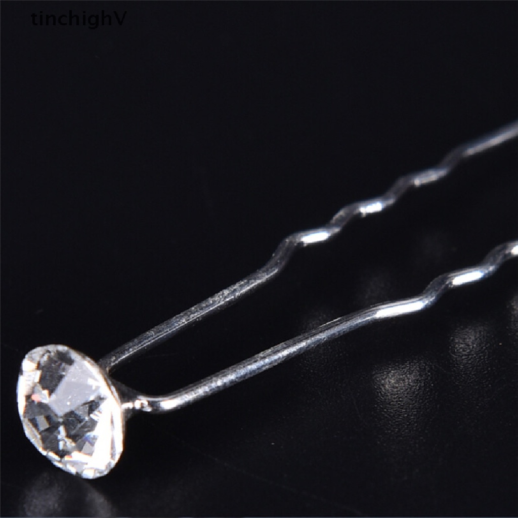 Set 20 Trâm Cài Tóc Đính Đá Pha Lê Trong Suốt Cho Cô Dâu