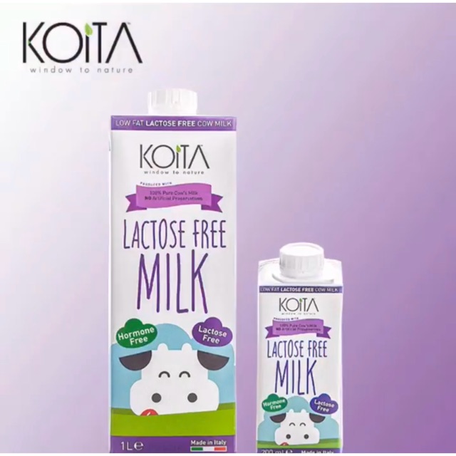 Sữa bò không chứa Lactose Koita (200ml - 1l)
