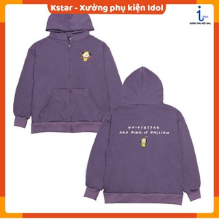 Áo khoác tím in hình nhân vật COOKY CHIMMY