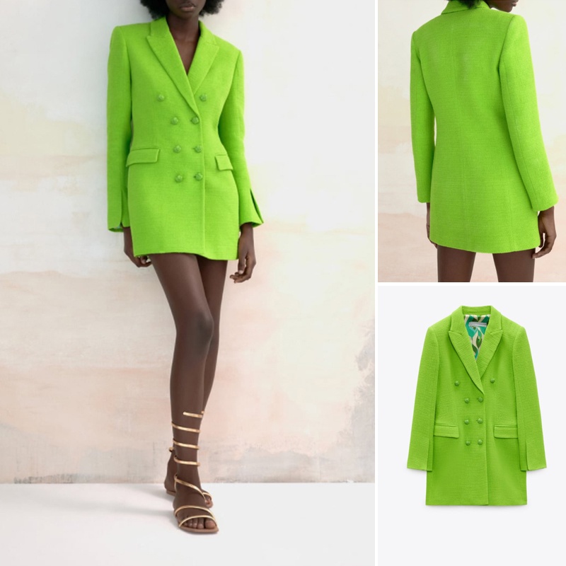 Áo Khoác Vest Zara Dáng Ôm Phong Cách Âu Mỹ Thời Trang Mùa Xuân Sang Trọng Cho Nữ 2834811