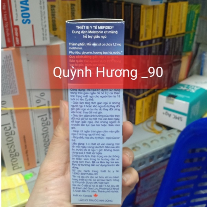 Dung dịch xịt MEFIDEX Sleep aid 30ml hỗ trợ ngủ ngon giấc