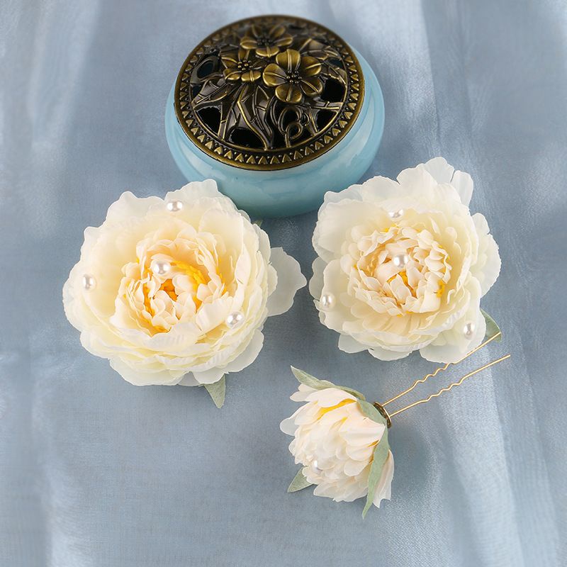 BỘ 3 BÔNG CÀI TÓC CỔ TRANG HOA MẪU ĐƠN