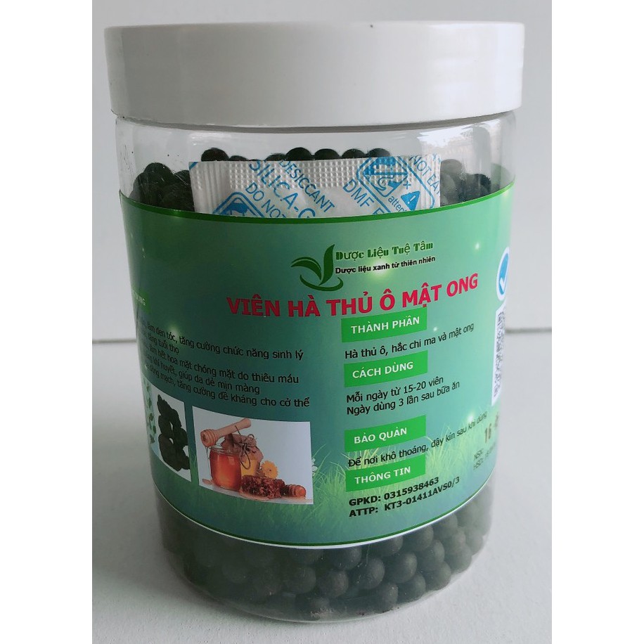 Viên hà thủ ô mật ong - Hủ 500g cao cấp