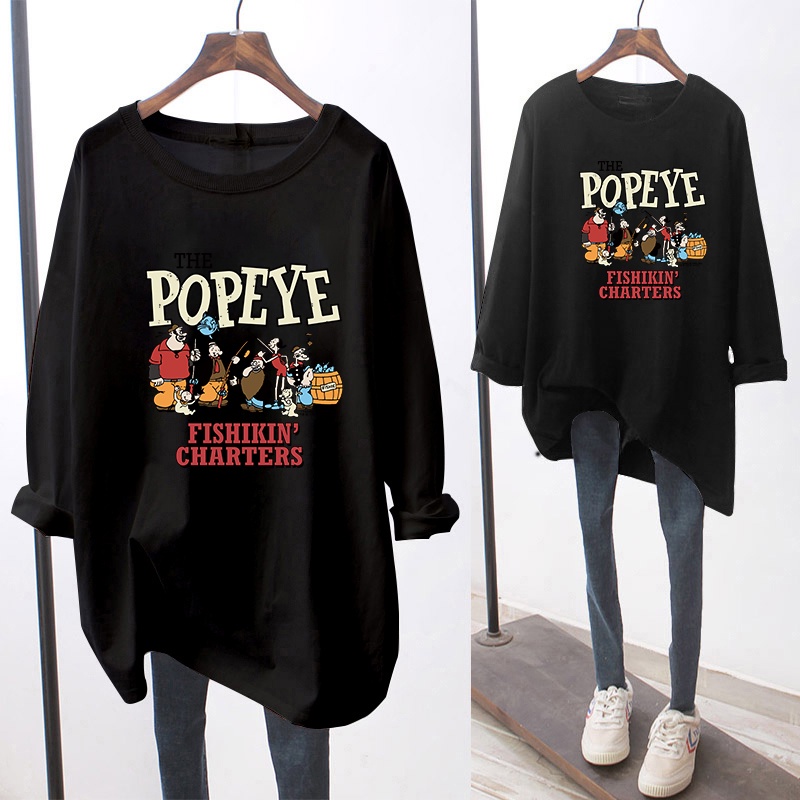 NRVP Áo Thun Nữ Dài Tay Cổ Tròn Thời Trang Hàn