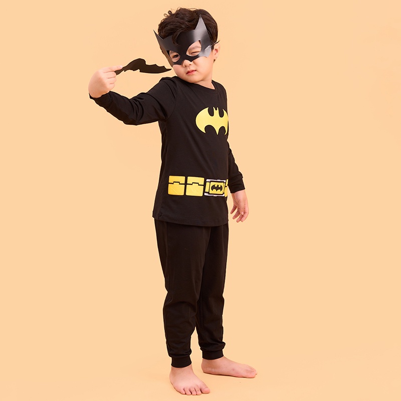 Đồ bộ quần áo thun dài tay hóa trang Halloween siêu nhân mùa thu đông Econice. Size trẻ em 4, 5, 6, 7, 8, 9, 10 tuổi