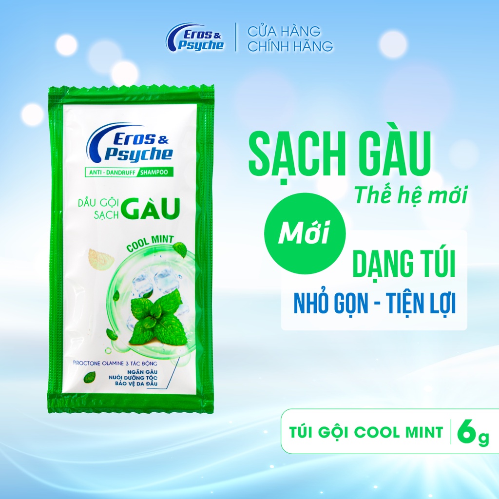 Dầu Gội Eros & Psyche sạch gàu hương bạc hà mát lạnh 6g