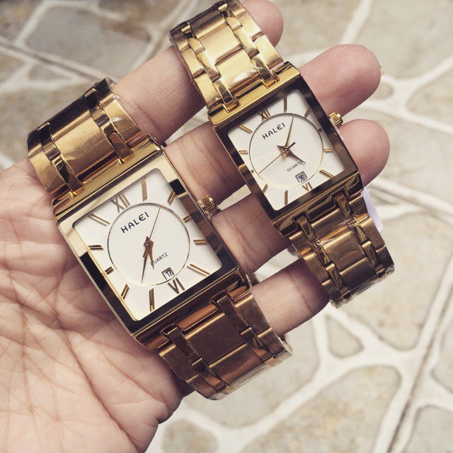 Đồng Hồ Nam HALEI H2 Khung Thép Mạ Vàng Cao Cấp Mặt Vuông Lịch Lãm  Sang Trọng Chống Nước Chống Xước Hiệu Quả | BigBuy360 - bigbuy360.vn