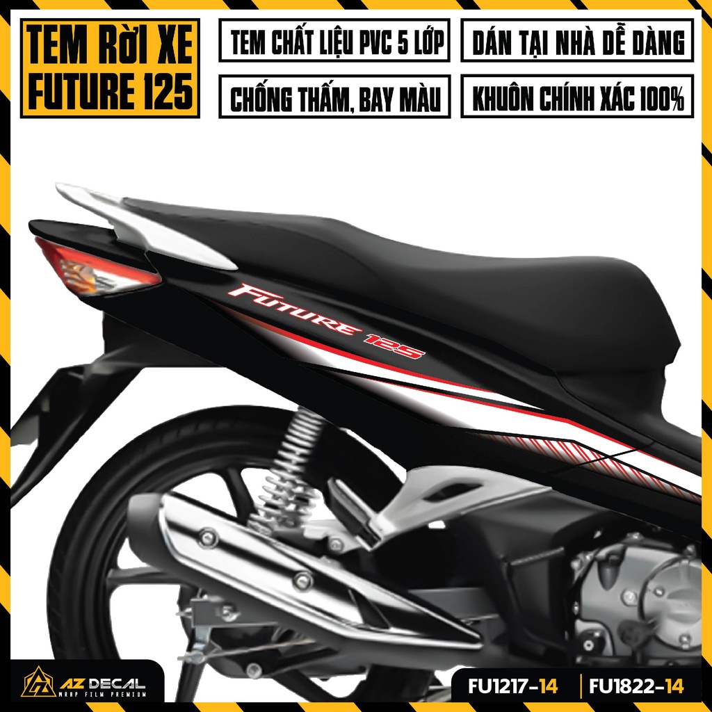 Decal Dán Xe Future FI 125 Nhiều Lựa Chọn Màu | FU-14 | Tem Rời Future 125 Cao Cấp, Chống Phai Màu Vĩnh Viễn, Dễ Dán