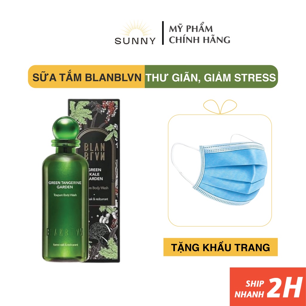 Sữa tắm nước hoa BLANBLVN tinh dầu hữu cơ Hàn Quốc giúp thư giãn, giảm stress, giải tỏa căng thẳng