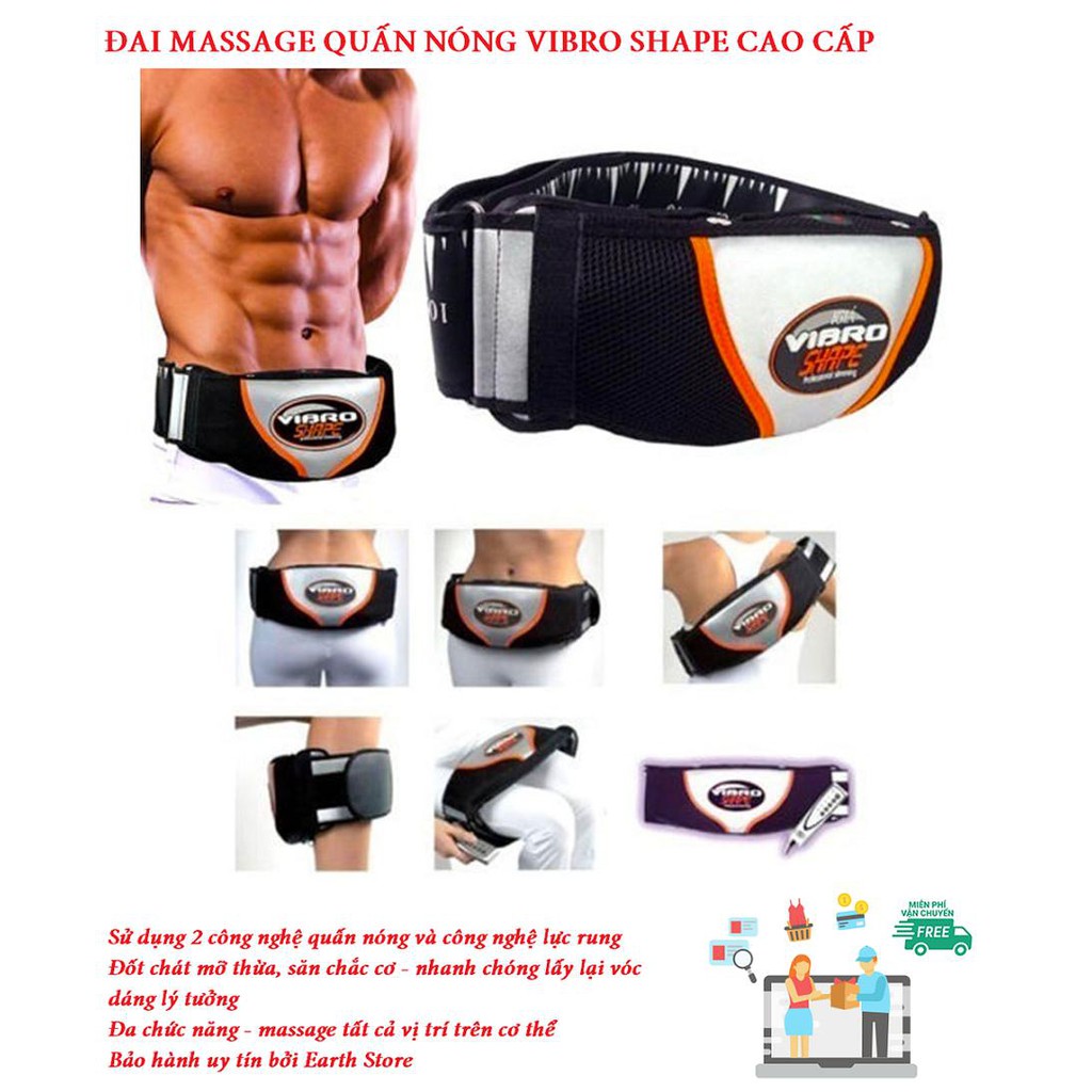Đai Massage Vibro Shape Giúp Giảm Mỡ Bụng sẵn hàng
