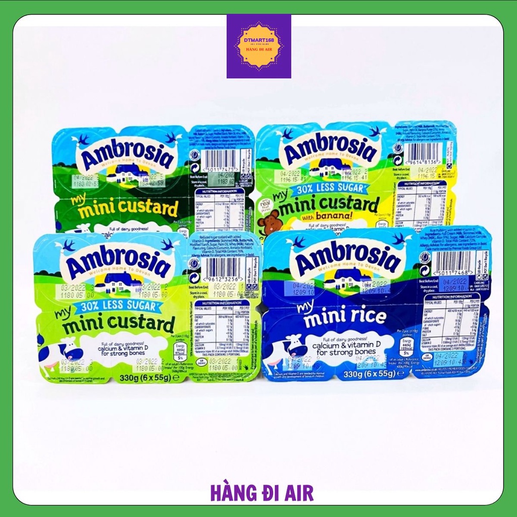 Váng Sữa Ambrosia Cho Trẻ Từ 6 Tháng Tuổi Date T4/2022 (Hàng Air Anh)