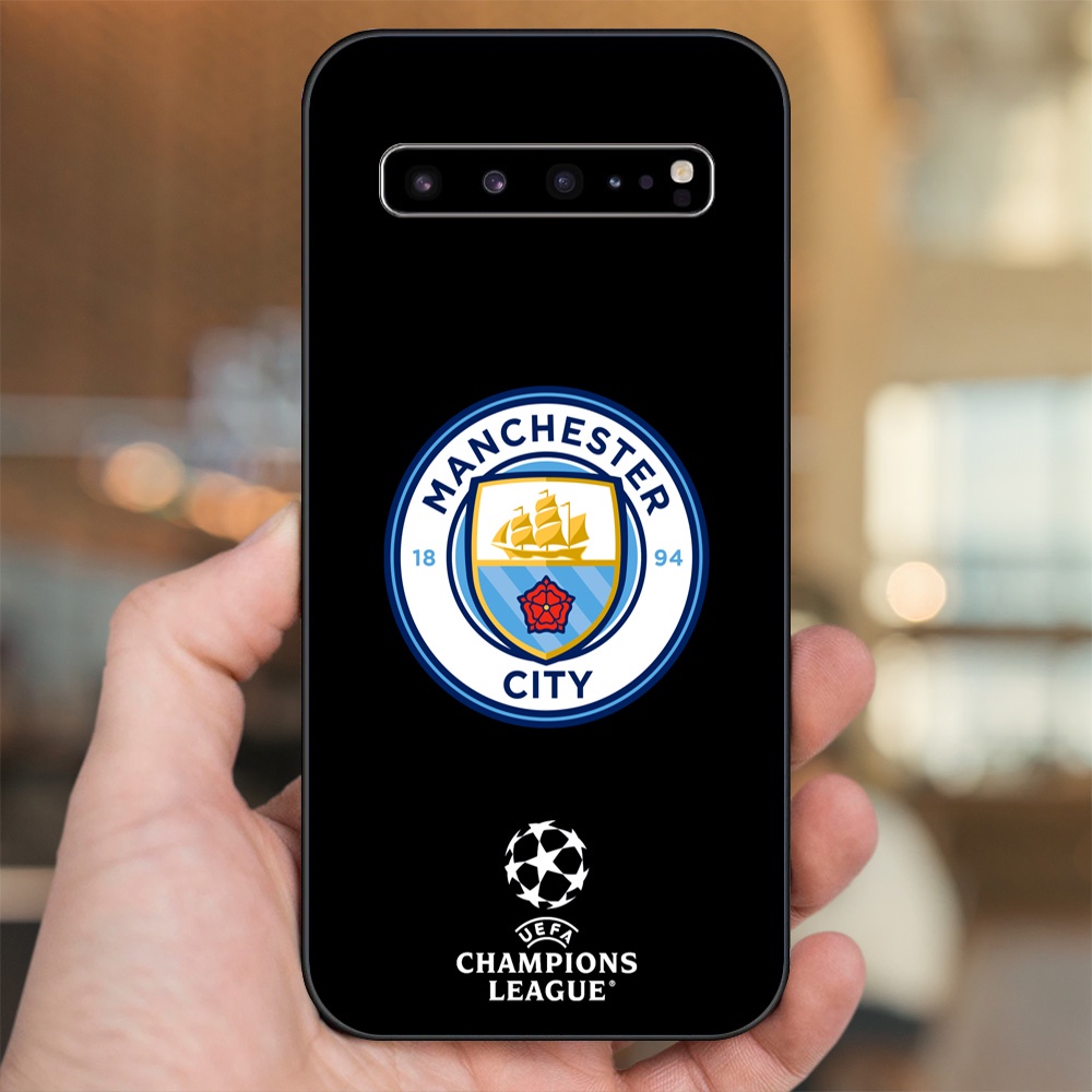 Ốp lưng Samsung S10, S10 5G, S10 Plus viền đen in hình Manchester City MC