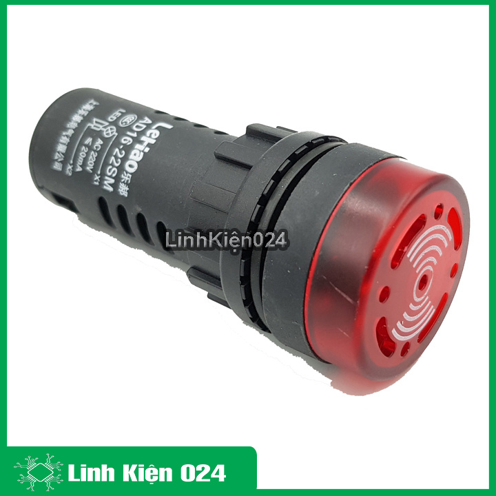 Đèn Báo Nguồn Có Còi AD16-22SM 220VAC