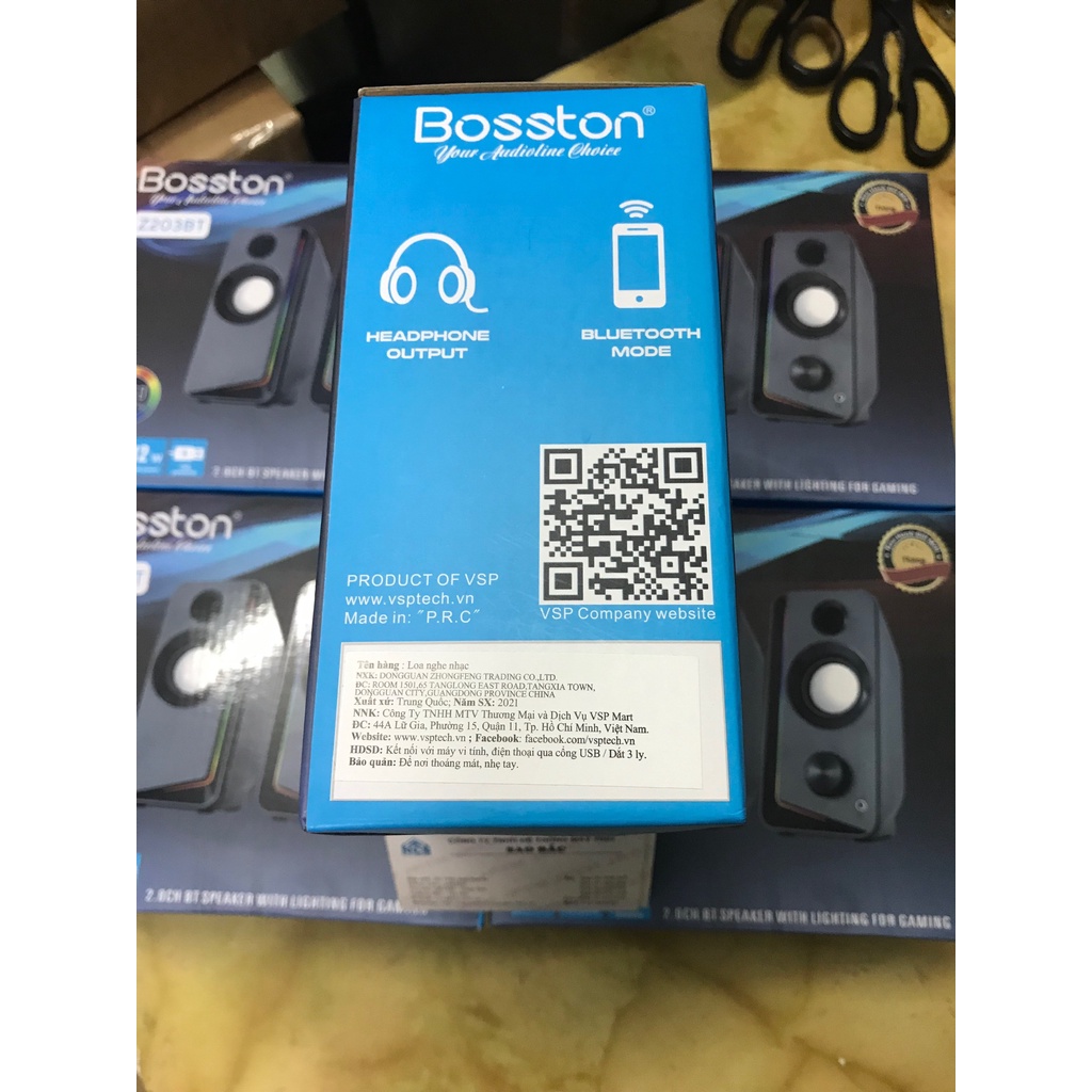 Loa vi tính Bluetooth Bosston 2.0 Z203-BT 7LED- chính hãng mới 100%