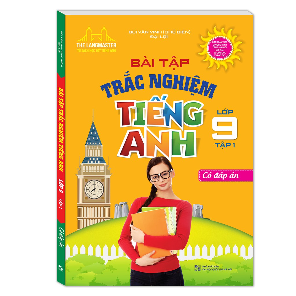 Sách - combo 2c Bài tập trắc nghiệm tiếng Anh lớp 9  (trọn bộ 2 tâp )