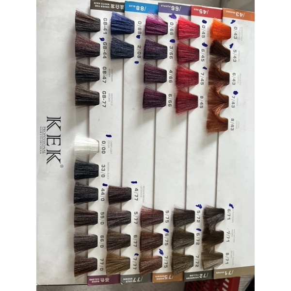 Thuốc nhuộm tóc KEK professional đủ màu thời trang  lên màu chuẩn siêu mềm không hôi típ 100ml
