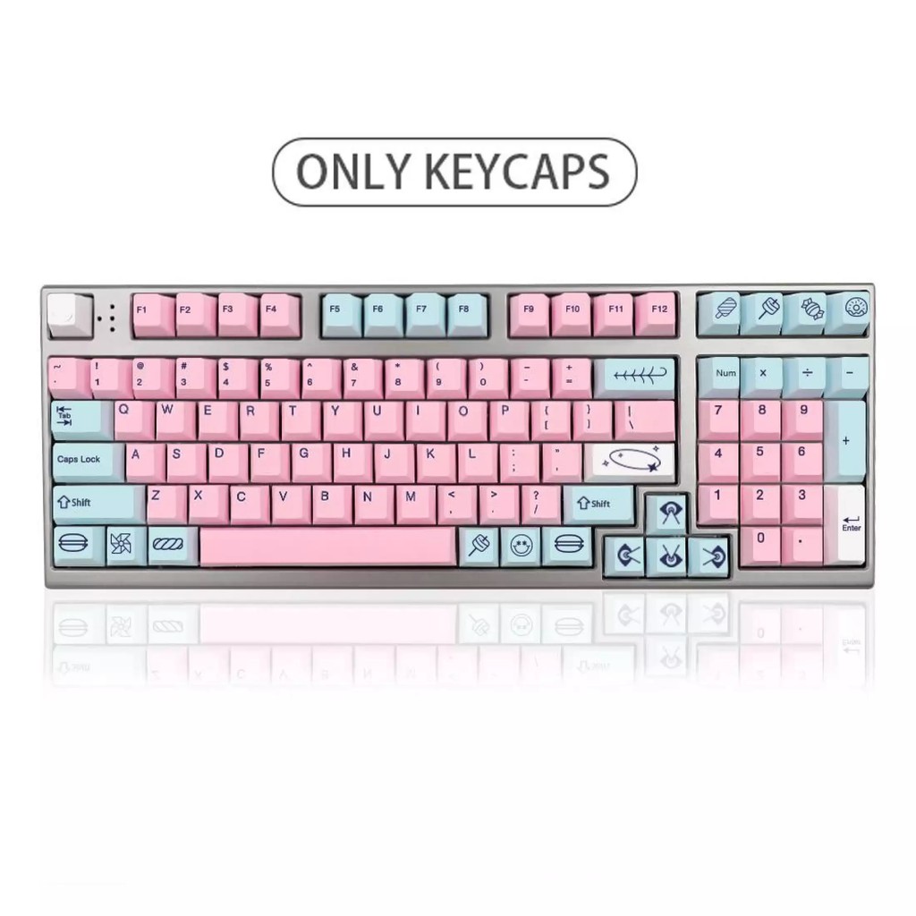 Bộ Keycap CGMK Sweet Girl Cherry PBT Dye Sub 137 phím dùng được cho phím cơ 68,84,98...