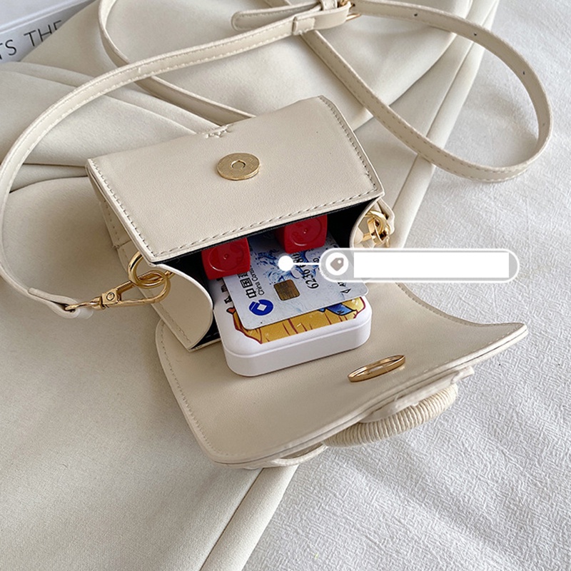 Túi Đeo Chéo Hình Vuông Màu Sắc Đơn Giản Dễ Phối Đồ Phong Cách Hàn Quốc Thời Trang Cho Nữ
