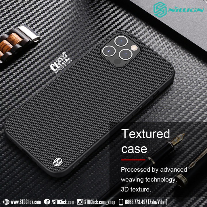 ỐP LƯNG IPHONE 12 PRO MAX NILLKIN TEXTURED NYLON FIBER CHÍNH HÃNG