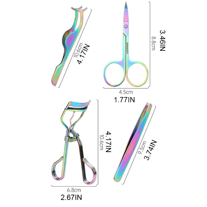 Bộ Dụng Cụ Uốn Lông Mi / Lông Mày / Nhíp Gắp Bằng Thép Không Gỉ YOUYO