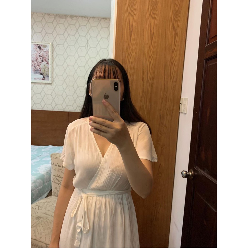 Đầm voal Timinggg cổ wrap Kami