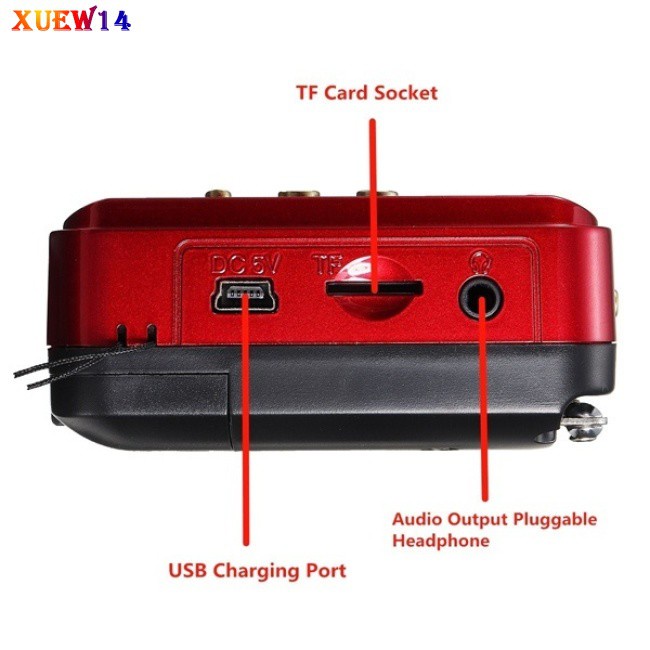 NG K11 FM Rechargeable Mini Portable Radio Handheld Digital FM USB TF MP3 Player Speaker