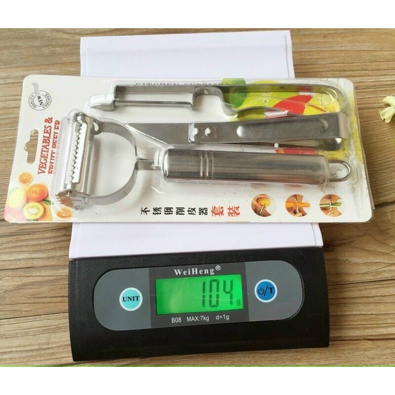 Sét gọt hoa quả inox 3 món sử dụng đơn giản tiết kiệm thời gian