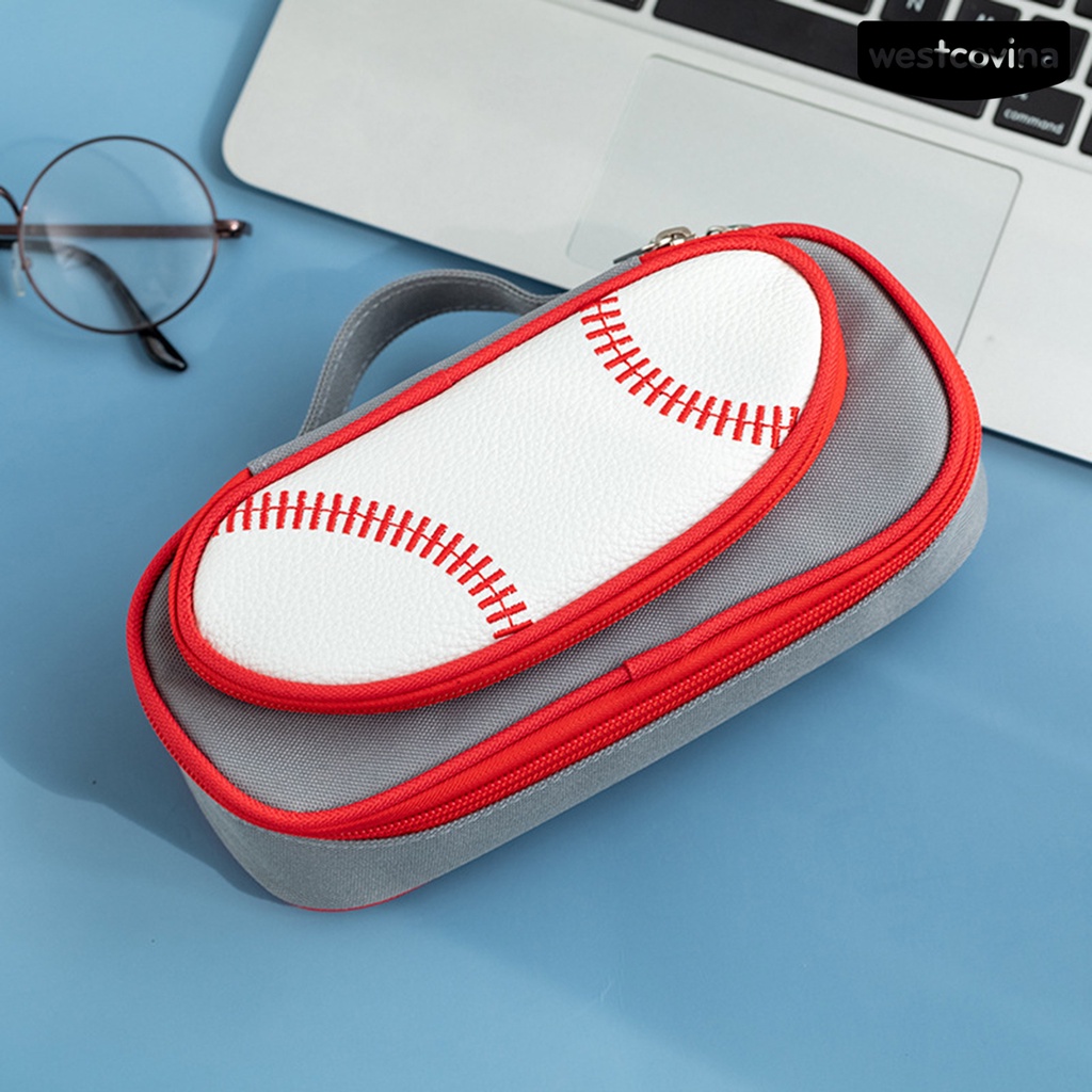 [Hot]✍Túi Đựng Bút Giả Da Có Tay Cầm Tiện Lợi Cho Bé