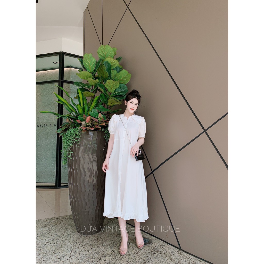 Đầm maxi cổ bẻ dáng suông cao cấp | BigBuy360 - bigbuy360.vn