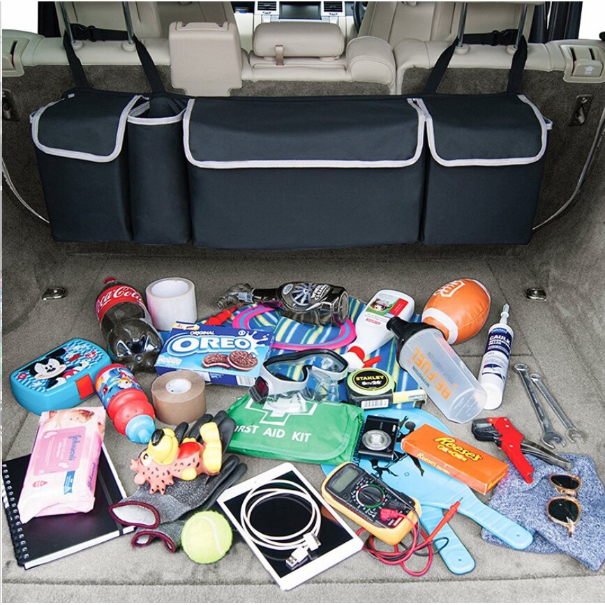 Túi hộp để đồ treo sau ghế ô tô  Túi vải gấp gọn treo lưng ghế xe hơi