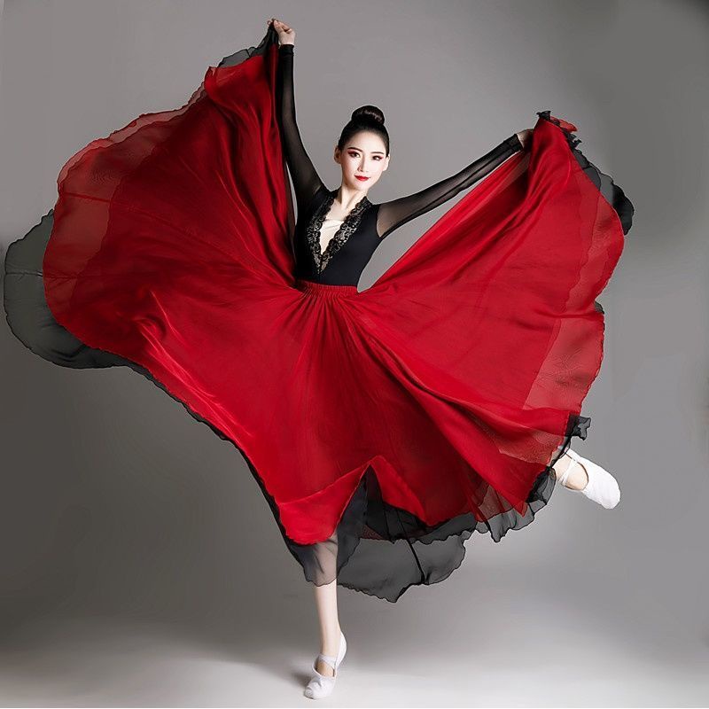 Chân Váy Xòe Dài 720 Độ Phong Cách Trung Hoa Cổ Điển