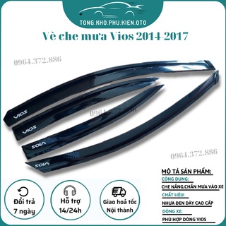 Vè che mưa đen dày xe Vios đời 2014-2015-2016-2017- 2018 nhựa cao cấp