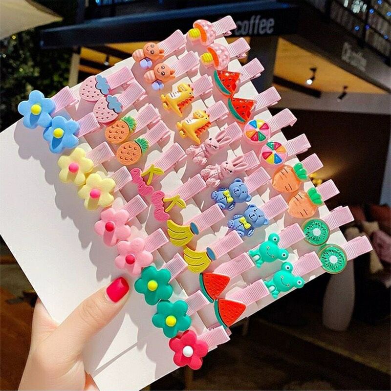 Kẹp tóc nhiều hình nhiều họa tiết đáng yêu cho bé