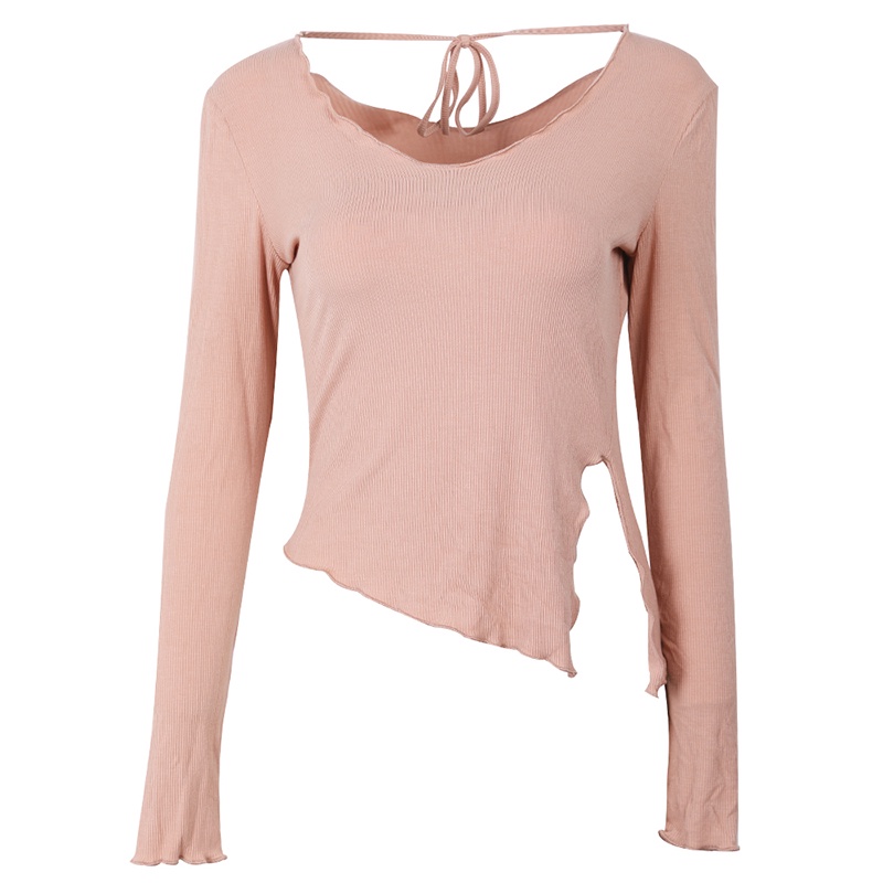 Áo thun thể thao xẻ tà quyến rũ cho nữ