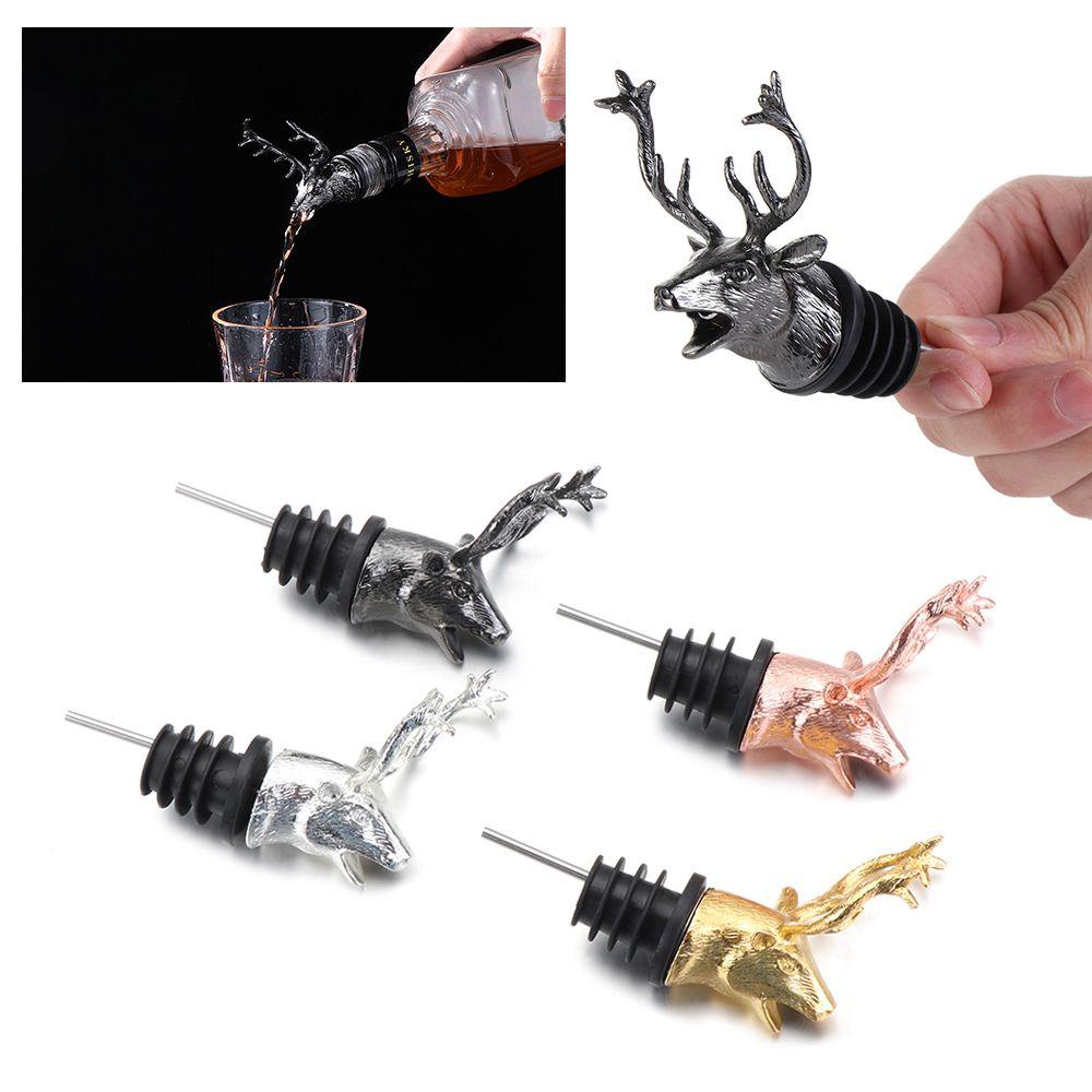 WTTLE Vòi Rót Rượu Bằng Hợp Kim Kẽm Hình Đầu Hươu Độc Đáo