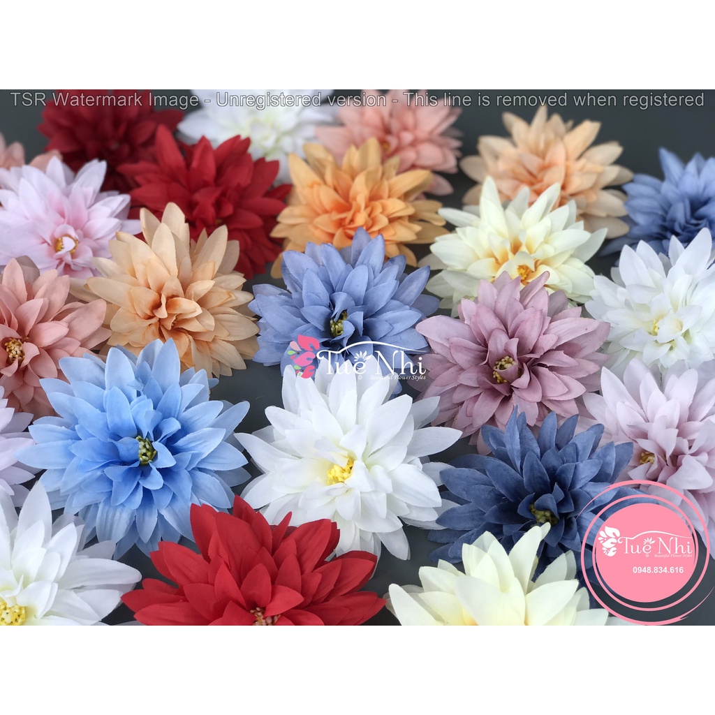 Combo 10 Đầu Bông Hoa Cúc Phale Sang Trọng Tinh Tế , Size 10-11cm, Phù Hợp Làm Oản Trang Trí Tết _ HOA GIẢ, HOA LỤA