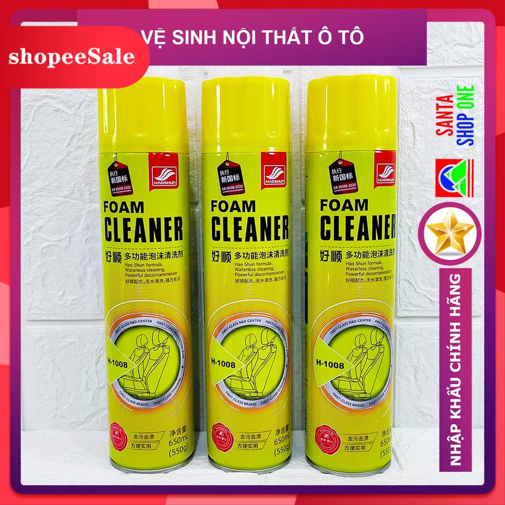 [Mẫu mới] [ GIAM GIÁ SỐC] Chai Xịt Bọt Đa Năng Vệ Sinh Ghế Da, Ghế Nỉ, Đồ Da, Nội Thất Ô Tô Foam Cleaner Công Nghệ Mỹ-HS