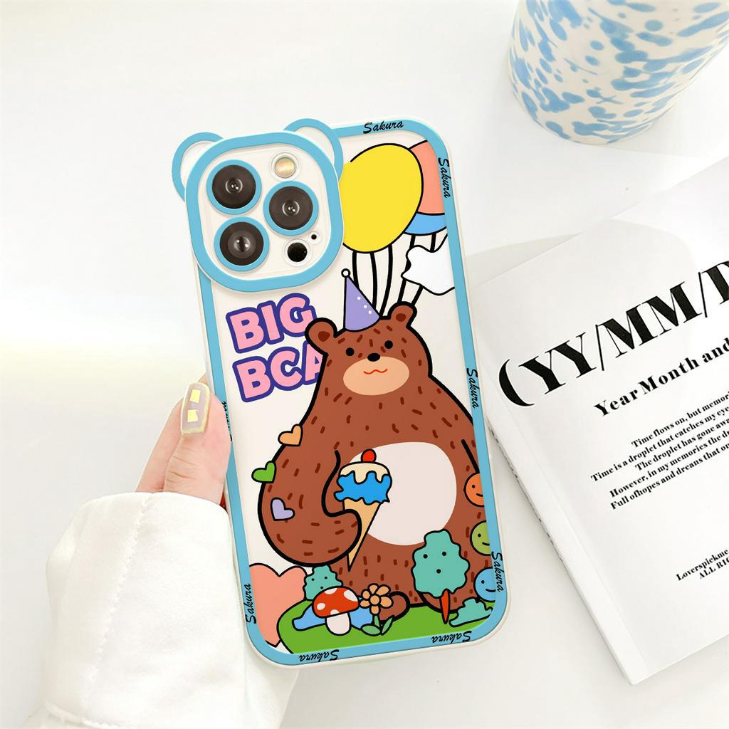 Ốp lưng iphone camera gấu Sakura bear 6/6plus/6s/6splus/7/7plus/8/8plus/x/xs/11/12/13/14/pro/max/promax/plus/shin/case