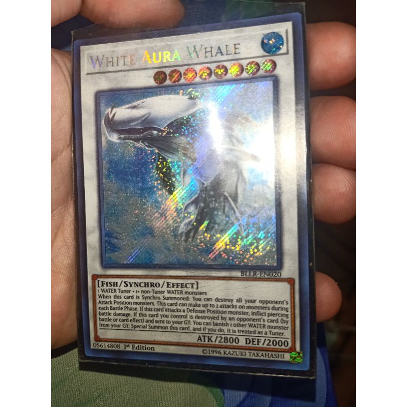 Tên thẻ bài yugioh: White Aura Whale - BLLR-EN020 - Secret Rare 1st Edition