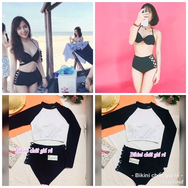 Quần bơi đi biển nhiều kiểu quần cạp tháp quần cạp cao - QN