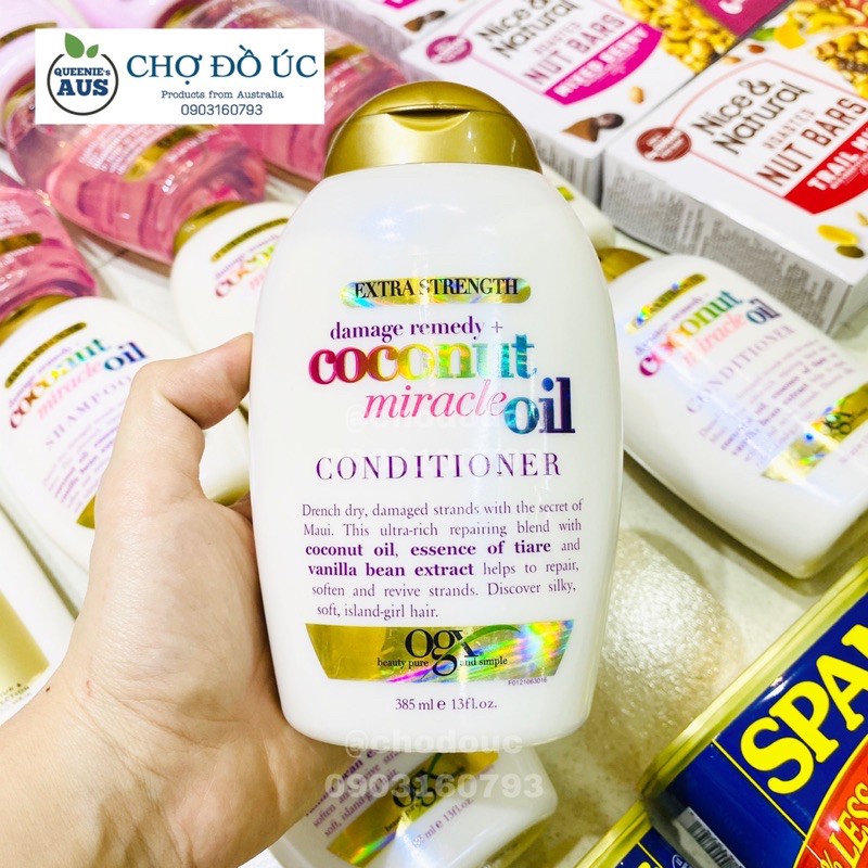 Combo Dầu gội - xả OGX 385ml - Coconut Miracle - Cherry Blossom - Argan Oil - nhập Úc 🇦🇺