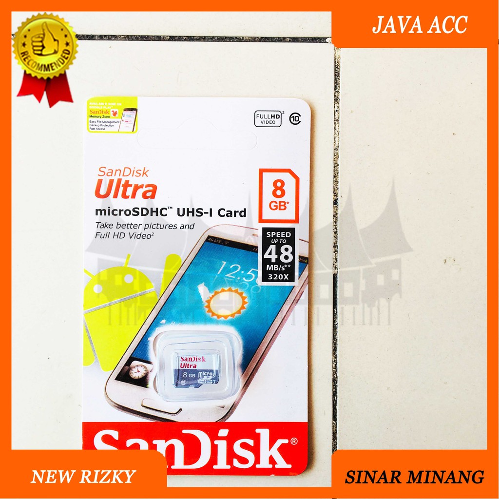 Thẻ Nhớ Sandisk 8gb Ultra Class 10 Micro Sd