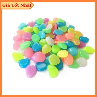 [20 viên] Sỏi dạ quang phát sáng trong đêm - phụ kiện trang trí hồ cá