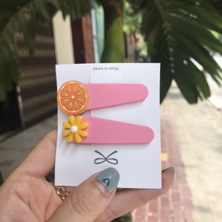 Set 2 kẹp tóc hoa quả cho bé yêu